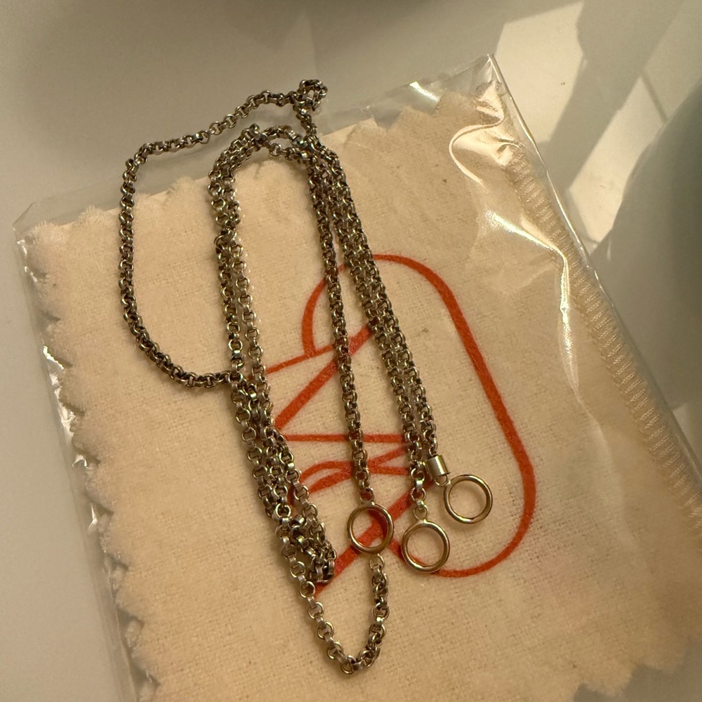 Marla Aaron Rolo Chain silver 3 loops